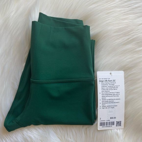 NWT Lululemon Everglade Green Align HR Tight 25” Leggings - Picture 11 of 11